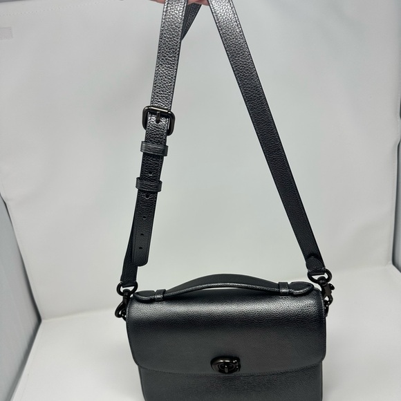 Coach Cassie Pewter Crossbody Bag with Turnlock Closure - Picture 16 of 17